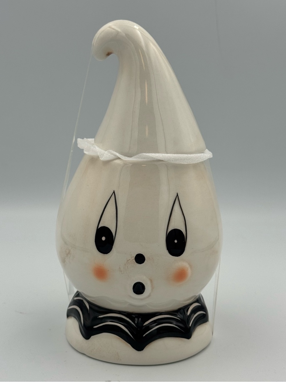 Share Johanna Parker Halloween Ghost Candy Jar Canister 7" NEW 2026 Transpac Tag